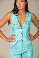 Iridescent Denim Waistcoat