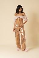 Iridescent Denim Low Waisted Cargos