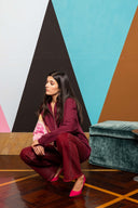 Iridescent Denim Straight Leg