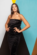 Sequin Velvet Maxi Dress