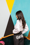 Graffiti Denim Straight Leg