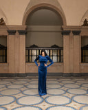Velvet Backless Maxi Dress