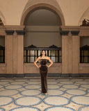 Velvet Strapless Maxi Dress