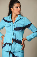 Tie Dye Denim Slim Shirt