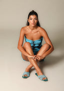 Tie Dye Denim Bustier