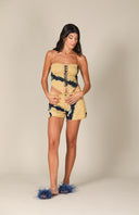 Tie Dye Denim Bustier