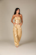 Iridescent Denim Slim Cargos