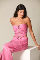 Iridescent Denim Bustier