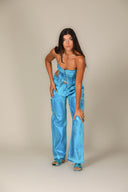 Iridescent Denim Slim Cargos