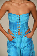 Iridescent Denim Bustier