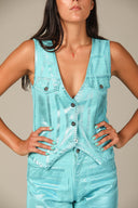 Iridescent Denim Waistcoat