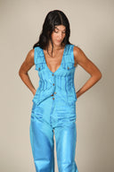 Iridescent Denim Waistcoat