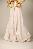 Colour Block Gauze Maxi Skirt