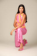 Iridescent Denim Wide Leg