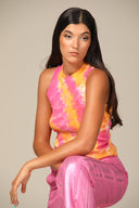 Iridescent Denim Wide Leg