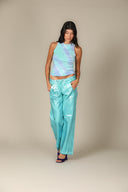 Iridescent Denim Wide Leg