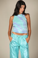 Iridescent Denim Wide Leg