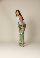 Iridescent Denim Wide Leg