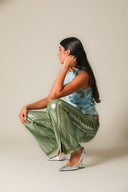 Iridescent Denim Wide Leg