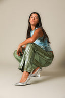 Iridescent Denim Wide Leg