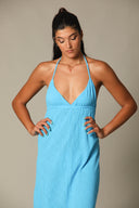 Colour Block Gauze Maxi Dress