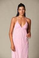 Colour Block Gauze Maxi Dress