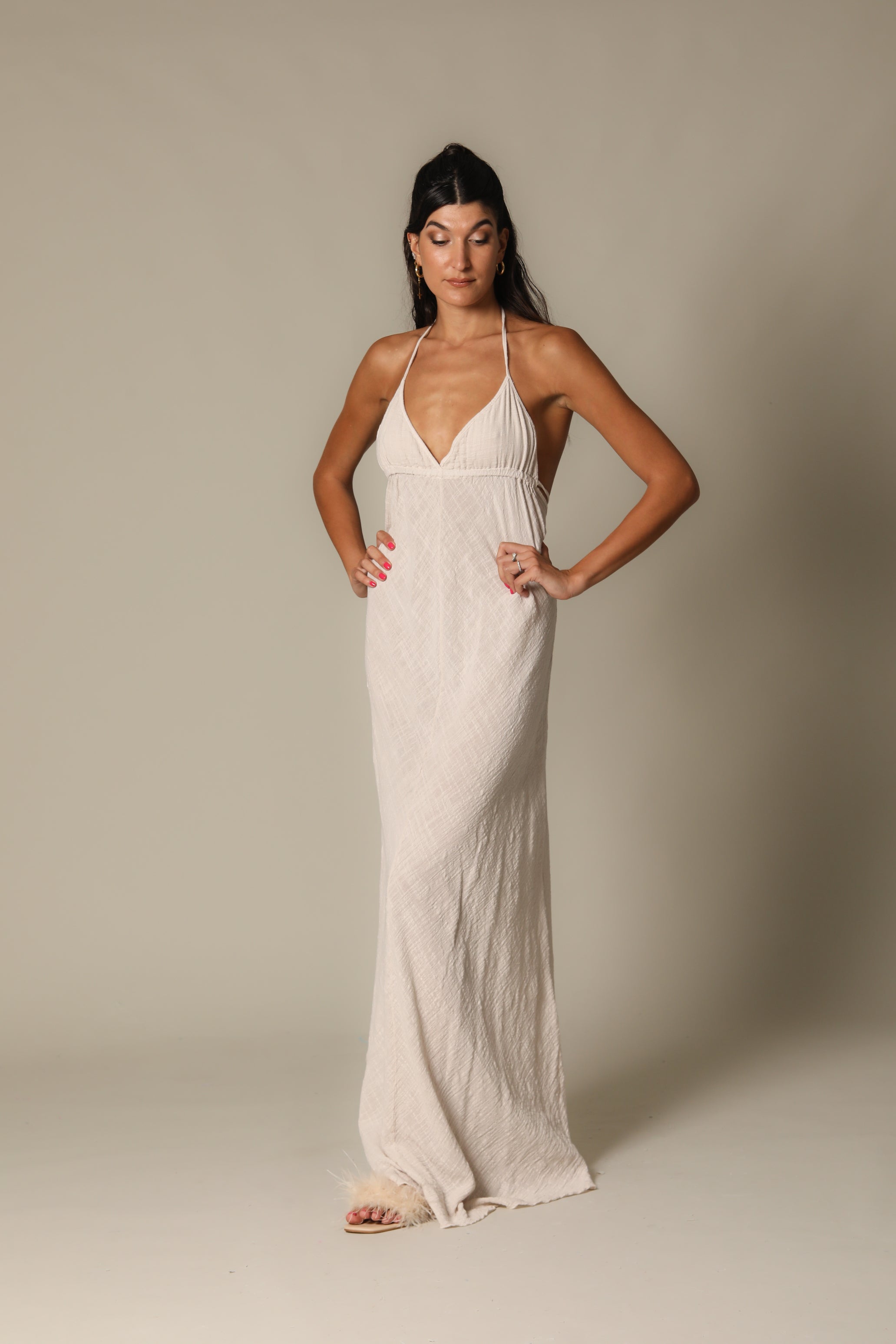 block colour maxi dress Kavela Color Block Sheath Maxi Dress