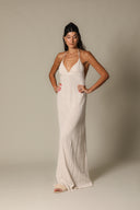 Colour Block Gauze Maxi Dress