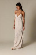 Colour Block Gauze Maxi Dress