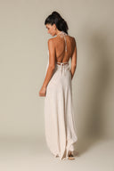 Colour Block Gauze Maxi Dress