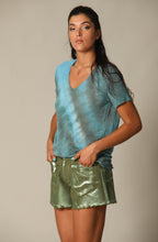 Load image into Gallery viewer, Tie Dye Linen V Neck Tee
