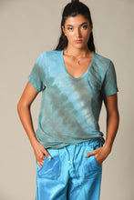 Load image into Gallery viewer, Tie Dye Linen V Neck Tee
