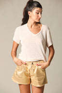 Iridescent Denim Shorts