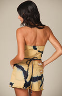 Tie Dye Denim Bustier