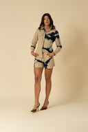 Tie Dye Denim Slim Shirt