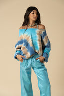 Tie Dye Wide Crewneck Sweatshirt
