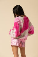 Tie Dye V-Neck Sweatshirt