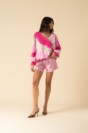 Iridescent Denim Shorts