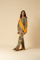Tie Dye Gauze Slit Pants