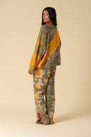 Tie Dye Gauze Slit Pants
