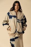 Tie Dye Denim Bomber Jacket
