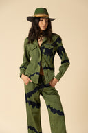 Tie Dye Denim Slim Shirt