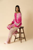 Tie Dye Gauze Wide Crewneck Top