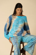 Tie Dye Gauze Slit Pants