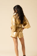 Iridescent Denim Shorts