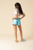 Iridescent Denim Shorts