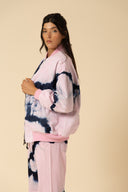 Tie Dye Denim Bomber Jacket