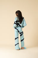 Tie Dye Denim Slit Pants