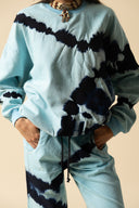 Tie Dye Denim Slit Pants