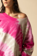 Tie Dye Wide Crewneck Sweatshirt